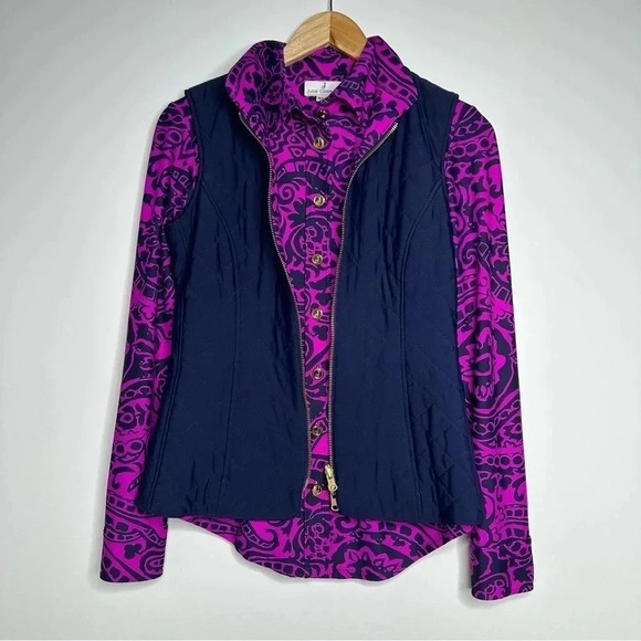 Jude Connally Long Sleeve Button Down Shirt and Quilted Vest Set Size Small - Picture 1 of 11